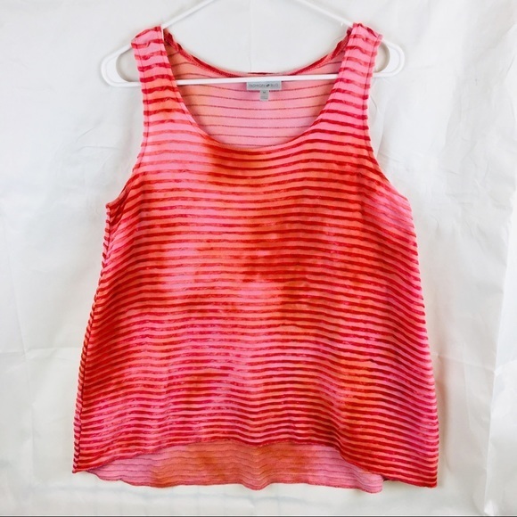 Fashion Bug‎ Coral Tie Dye Ribbed Top Tank - Picture 1 of 5